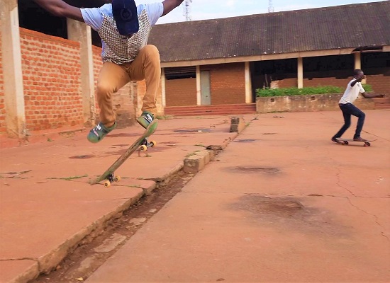 Skateboard members skating at Stanic Street