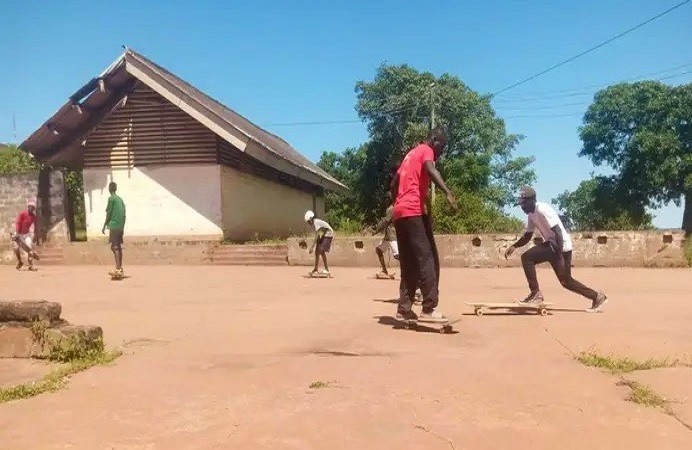 Skateboard members skating at Stanic Street